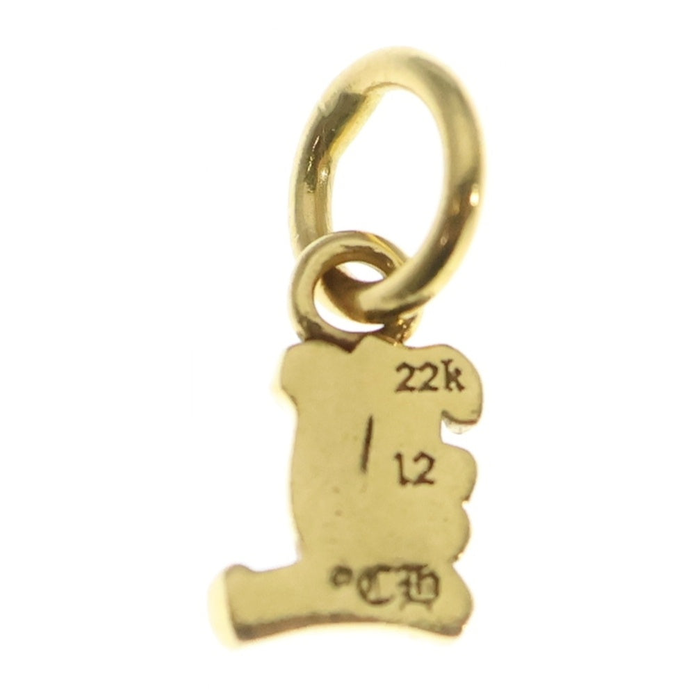 CHROME HEARTS(クロムハーツ) 22K STACK ALPHABET アルファベットスタックチャーム Lイニシャル ペンダントトップ ゴールド
