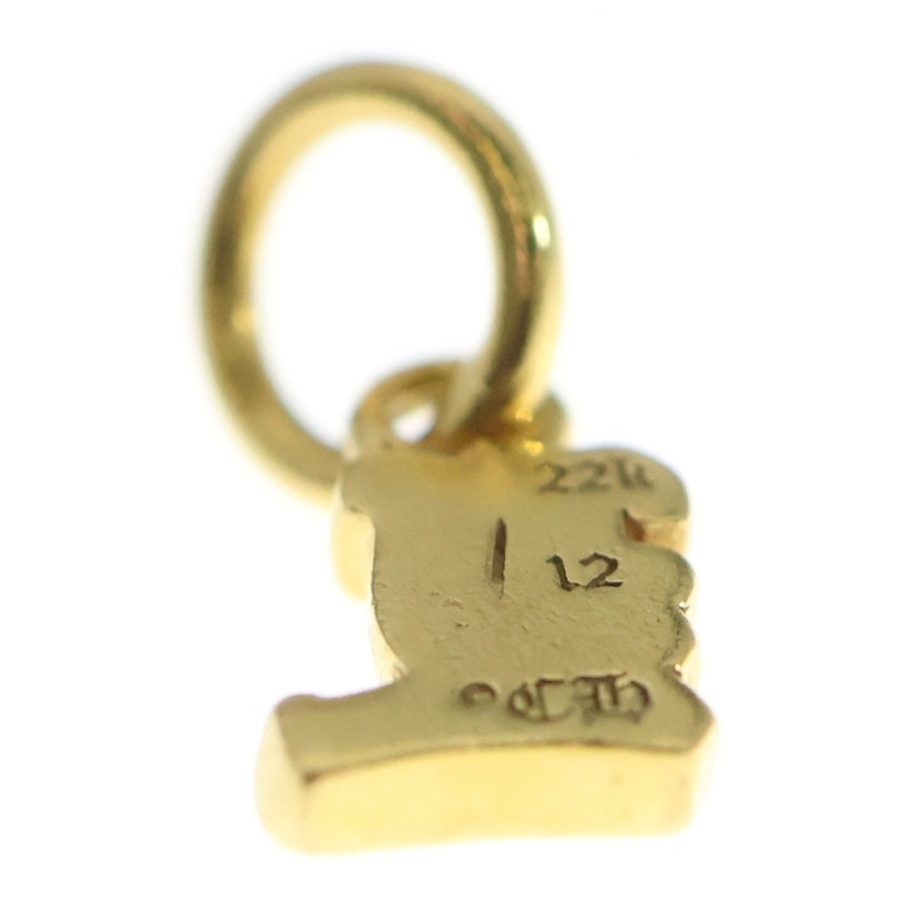 CHROME HEARTS(クロムハーツ) 22K STACK ALPHABET アルファベットスタックチャーム Lイニシャル ペンダントトップ ゴールド
