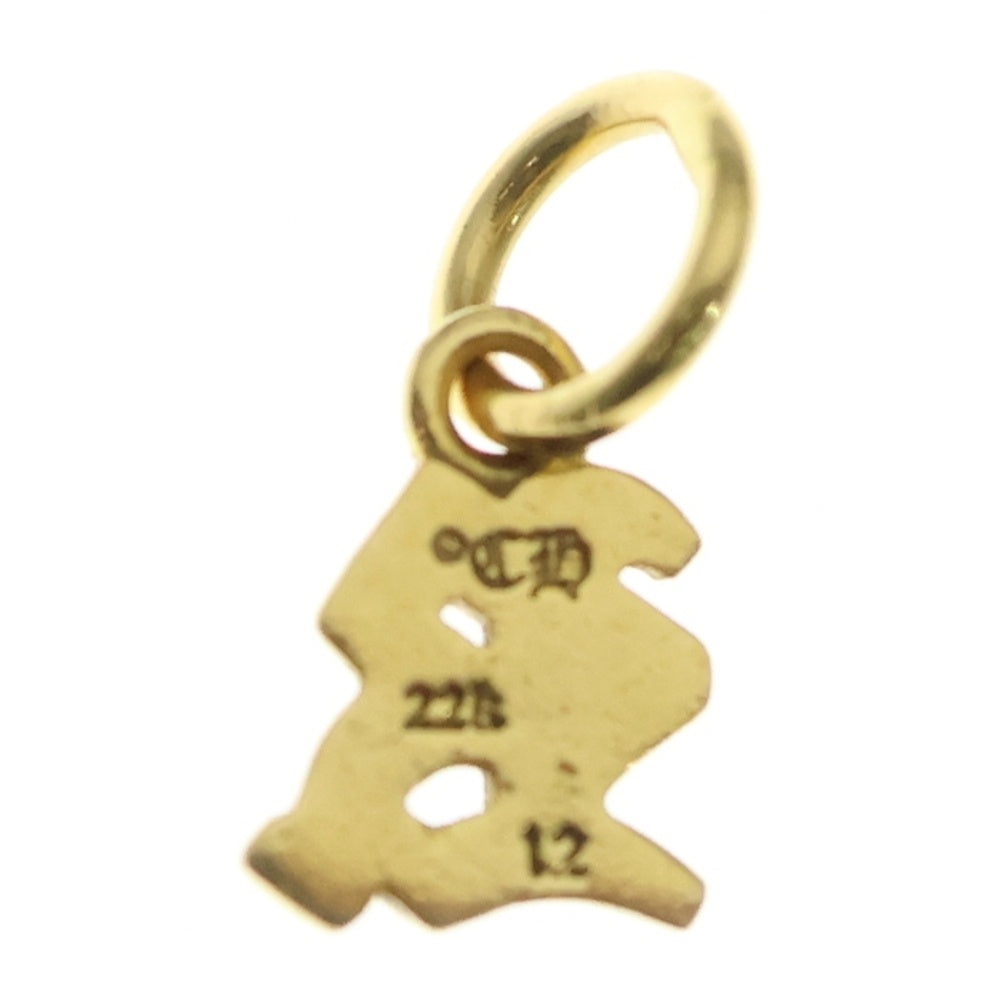 CHROME HEARTS(クロムハーツ) 22K STACK ALPHABET アルファベットスタックチャーム Rイニシャル ペンダントトップ ゴールド