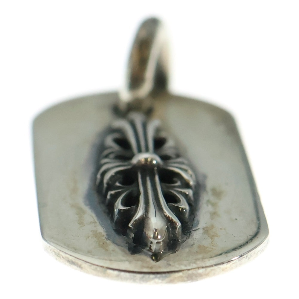 CHROME HEARTS(クロムハーツ) RAISED FLRL DOGTAG レイズドフローラルクロス ドッグタグ ペンダントトップ シルバー BCA302