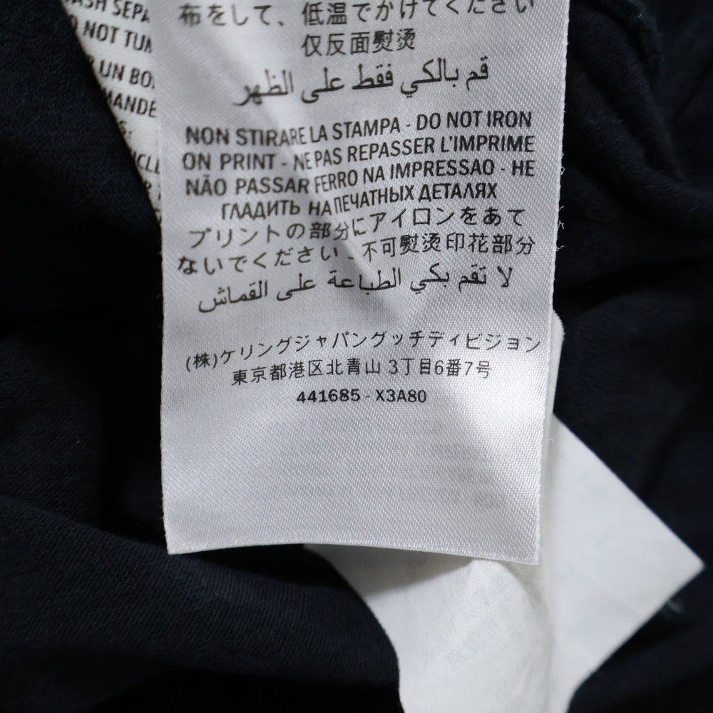 GUCCI(グッチ) Tonal Logo Tee トーナル フロントロゴプリント 半袖Tシャツ カットソー ブラック 441685-X3A80