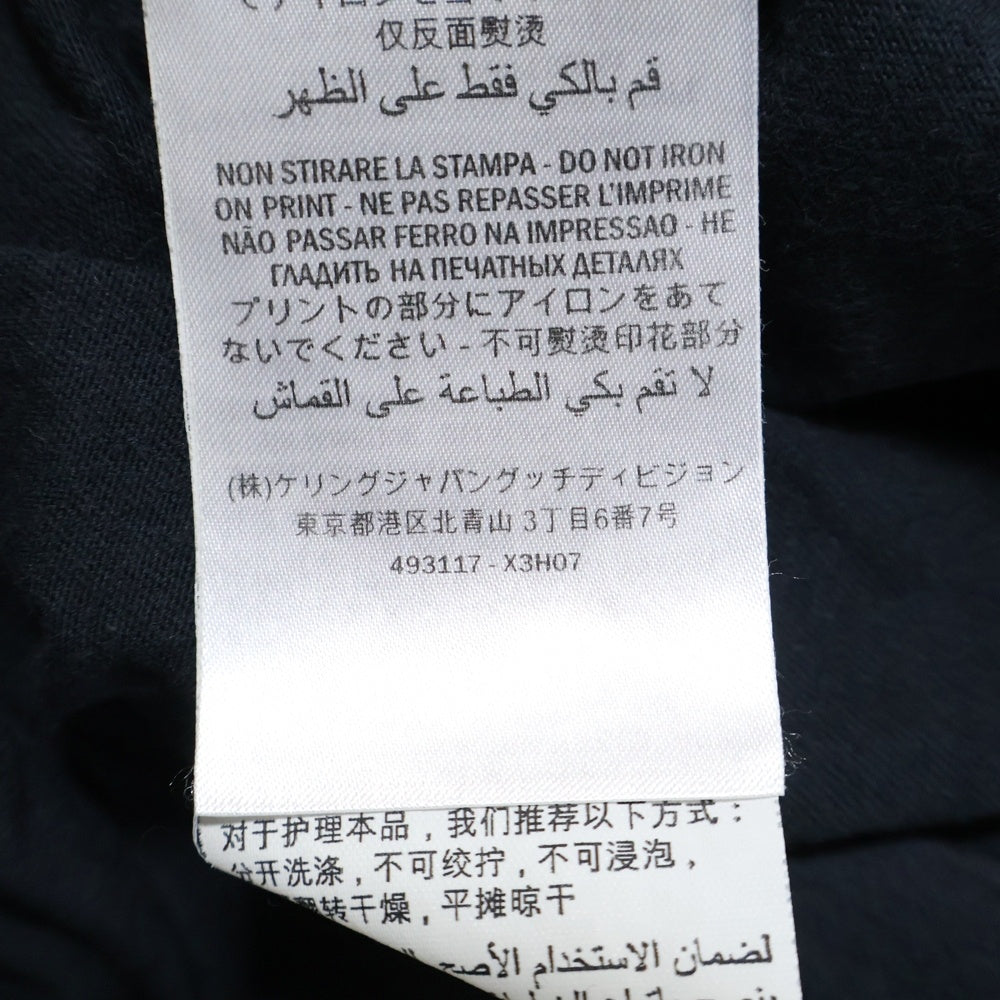 GUCCI(グッチ) Vintage Glitter Logo Print T-shirt ヴィンテージグリッターロゴプリント半袖Tシャツ カットソー ブラック 493117 X3H07
