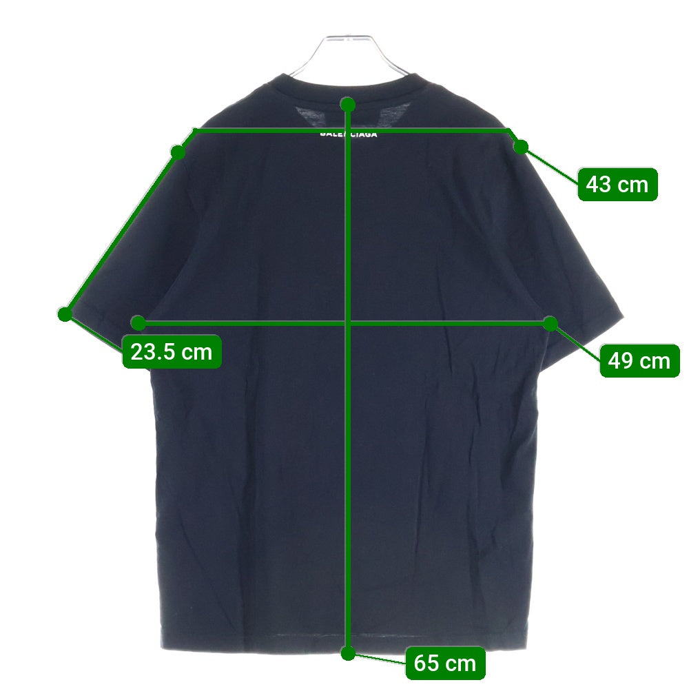 BALENCIAGA(バレンシアガ) 17SS Paris Tee パリ フロントデザイン プリント 半袖Tシャツ カットソー ブラック 460612 TUK22