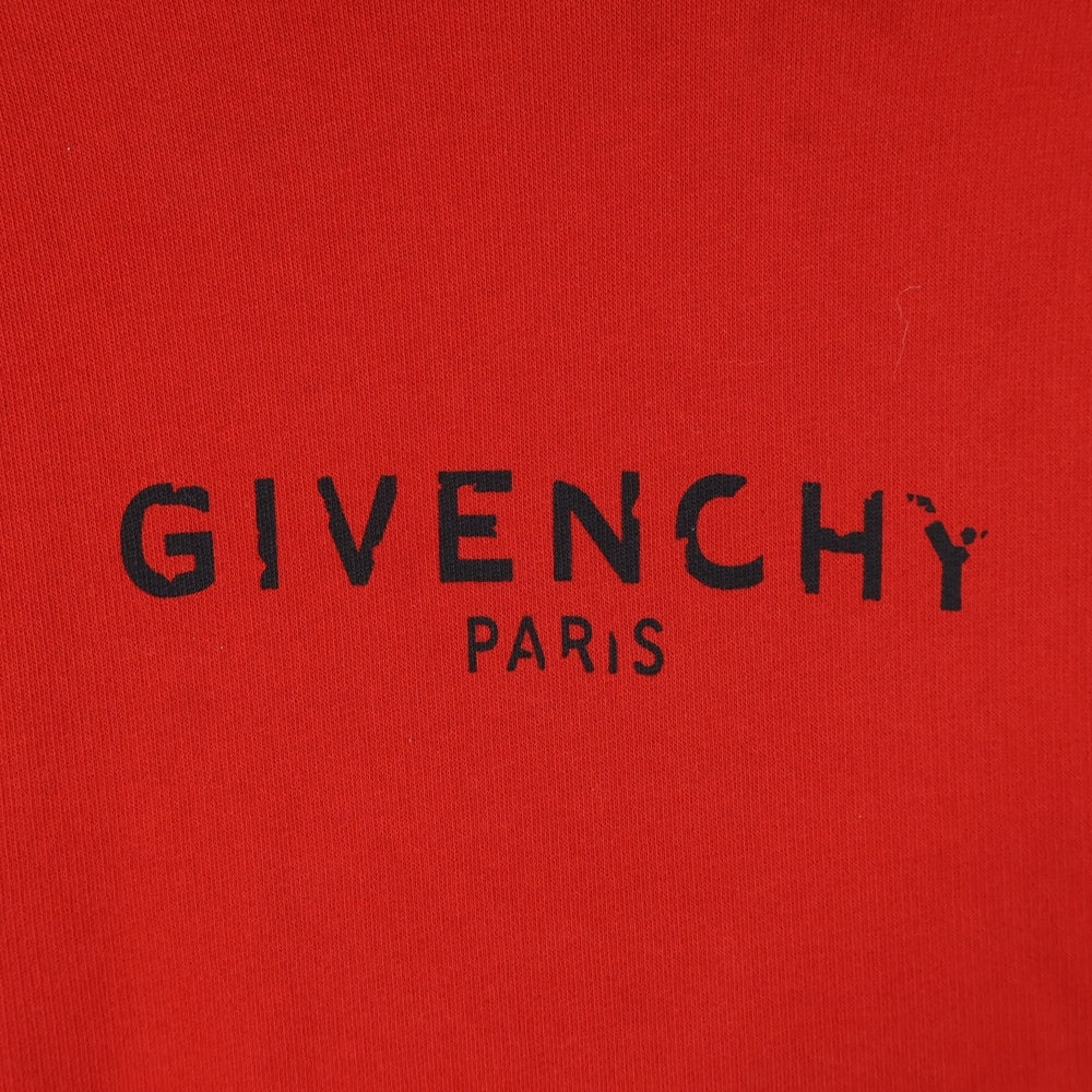 GIVENCHY(ジバンシィ) 20SS ヴィンテージロゴプリントプルオーバーフーディ パーカー レッド