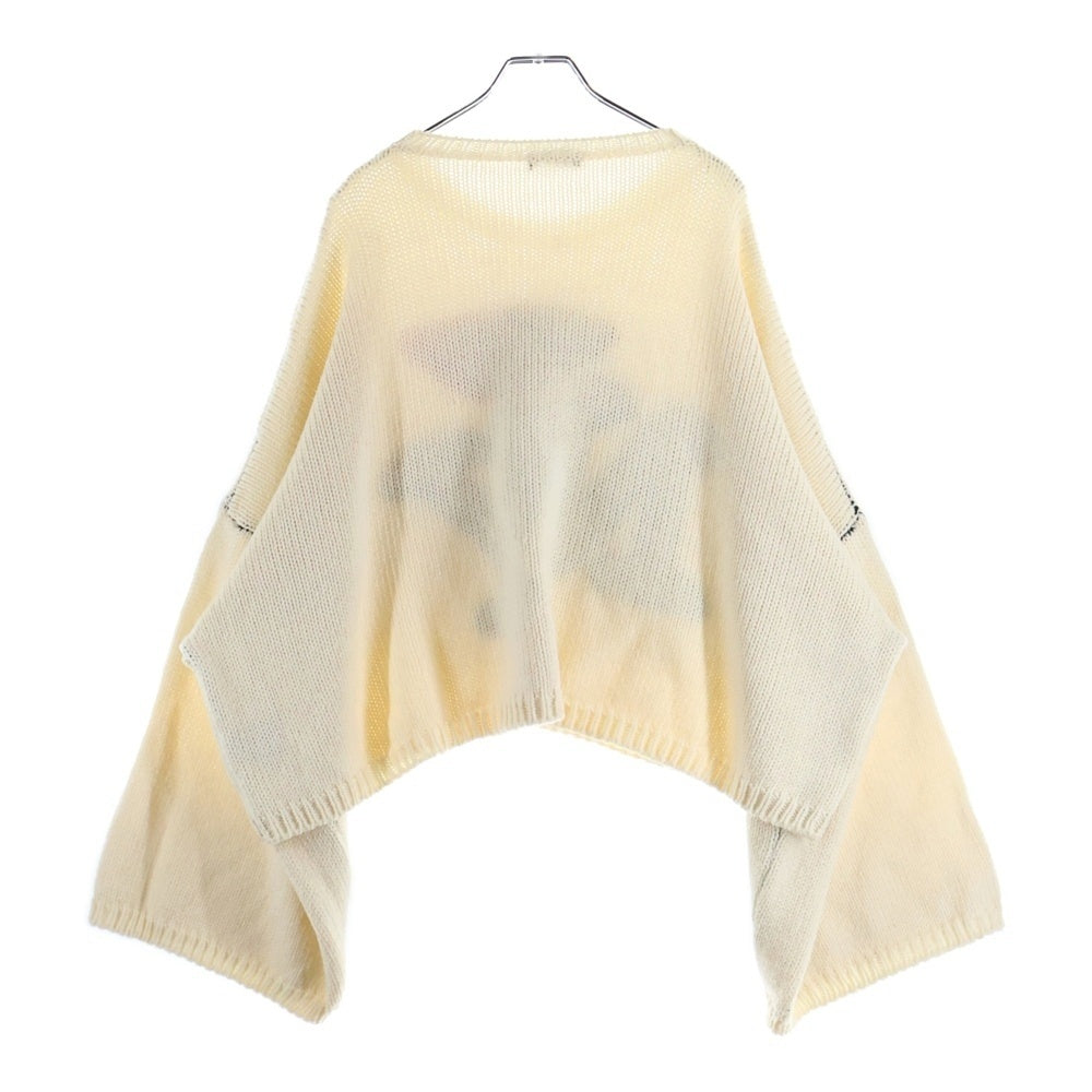 RAF SIMONS(ラフシモンズ) 17AW NYジャガード クロップドニットセーター アイボリー