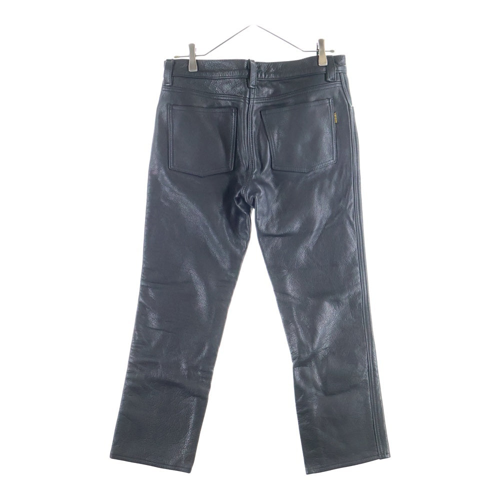 VANSON(バンソン) レザー テーパードパンツ ブラック