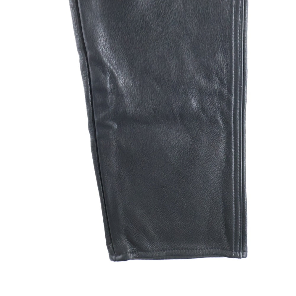 VANSON(バンソン) レザー テーパードパンツ ブラック