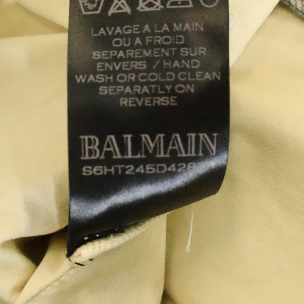 BALMAIN(バルマン) ダブルライダース ダメージ加工 デニムジャケット インディゴ S6HT245D428D