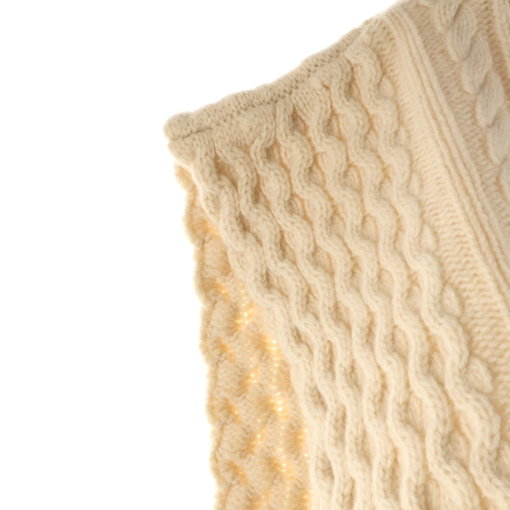 Maison Margiela 1(メゾンマルジェラ) 18AW ウール ボトルネック プルオーバー ニットベスト アイボリー S51TH0038