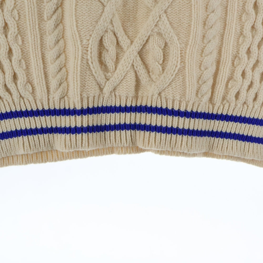 Maison Margiela 1(メゾンマルジェラ) 18AW ウール ボトルネック プルオーバー ニットベスト アイボリー S51TH0038