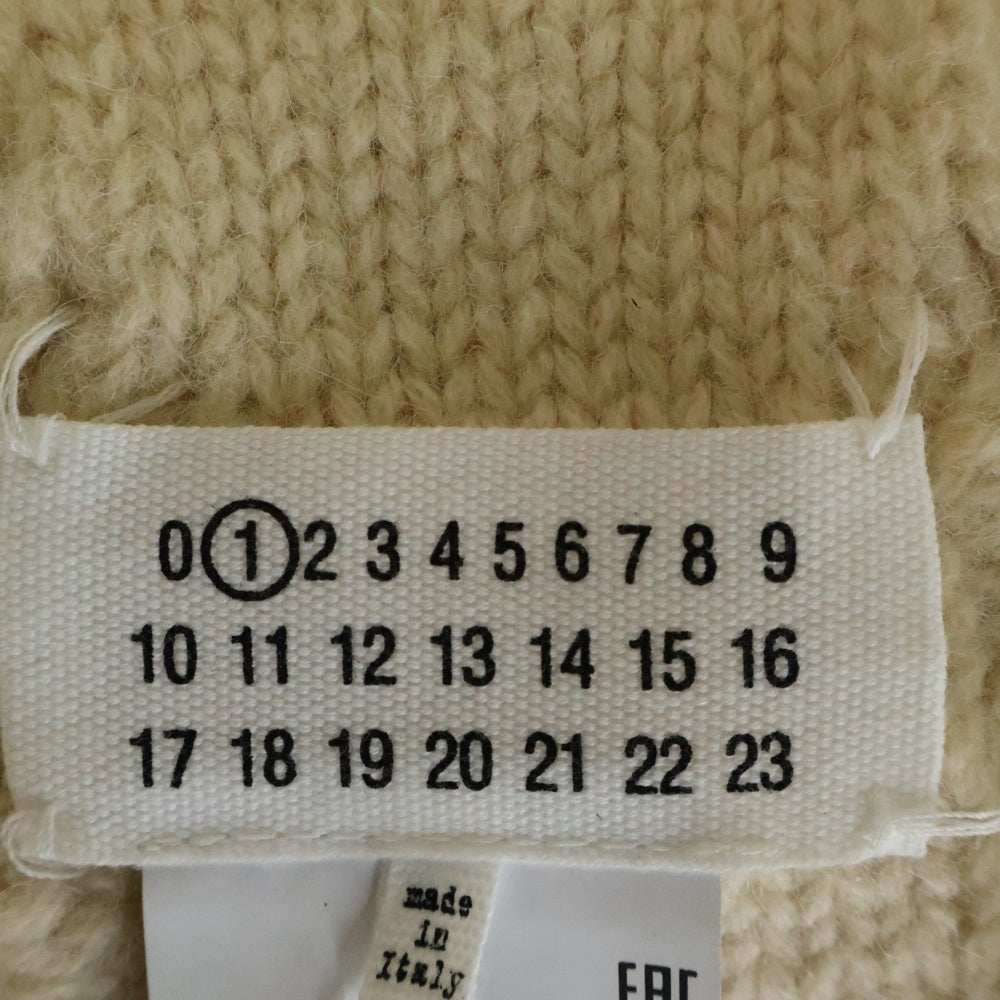 Maison Margiela 1(メゾンマルジェラ) 18AW ウール ボトルネック プルオーバー ニットベスト アイボリー S51TH0038