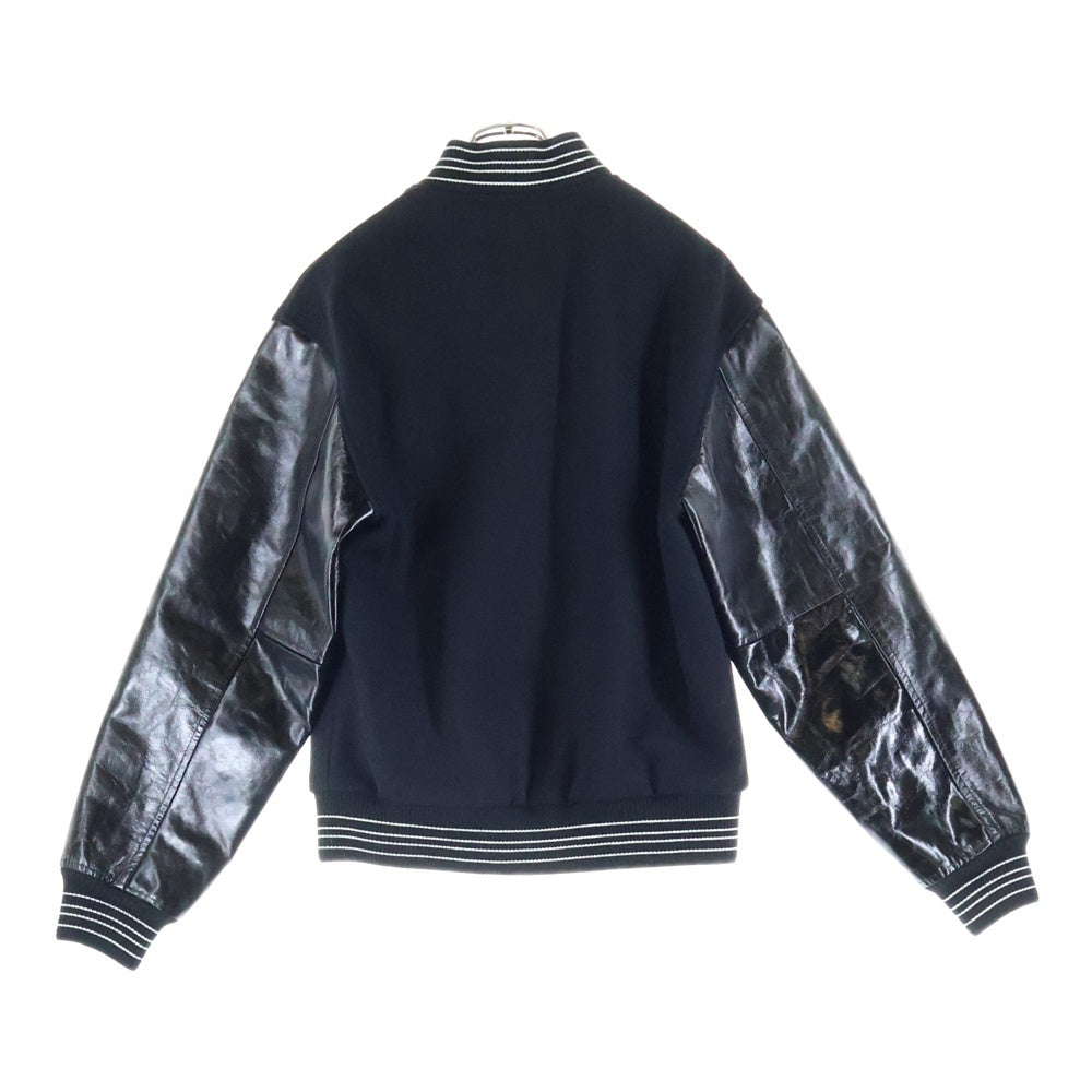 SAINT LAURENT PARIS(サンローランパリ) Leather Sleeve Teddy Jacket