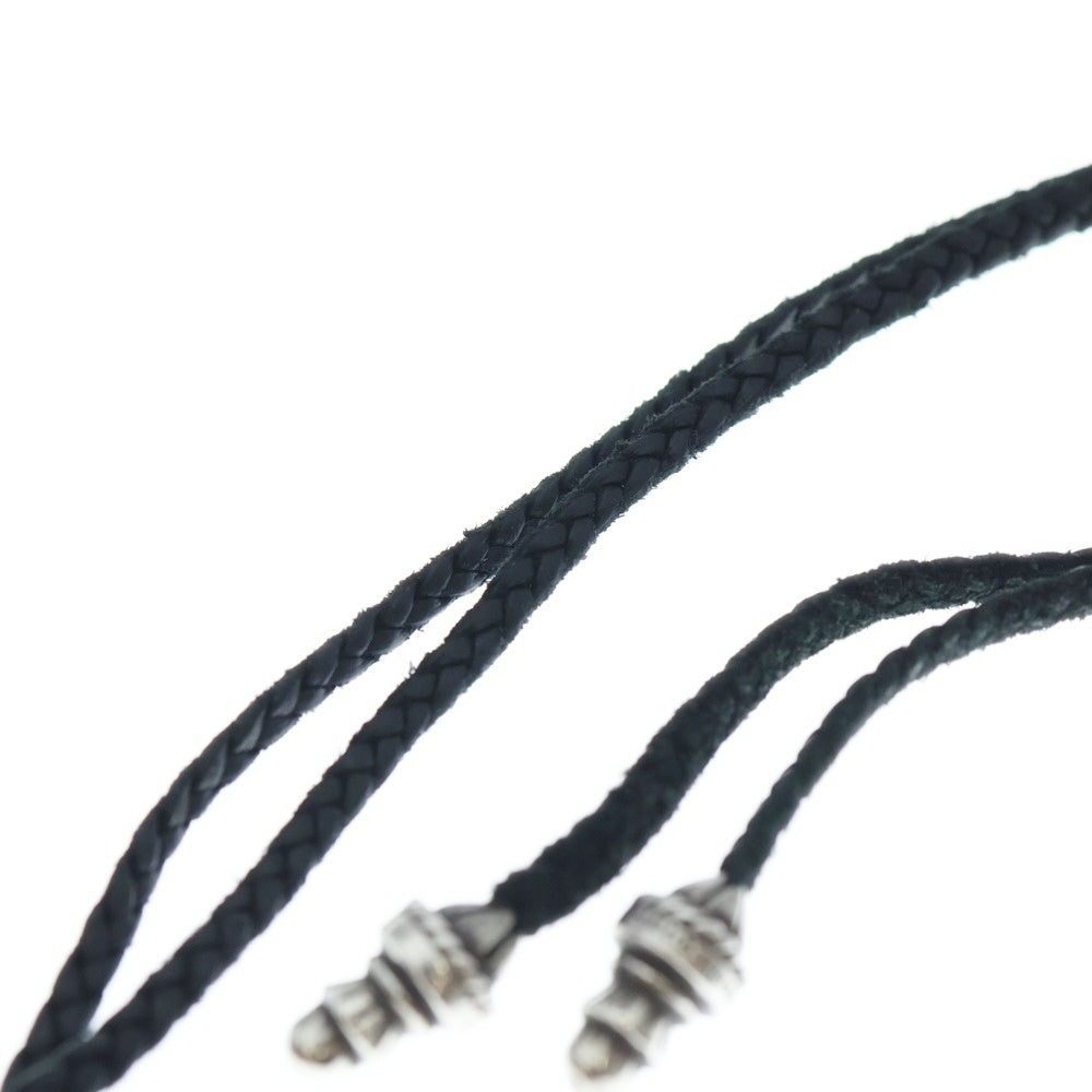 CHROME HEARTS(クロムハーツ) CH CRS SML CL スモールCHクロス レザーブレイド ネックレス シルバー/ブラック BCA217