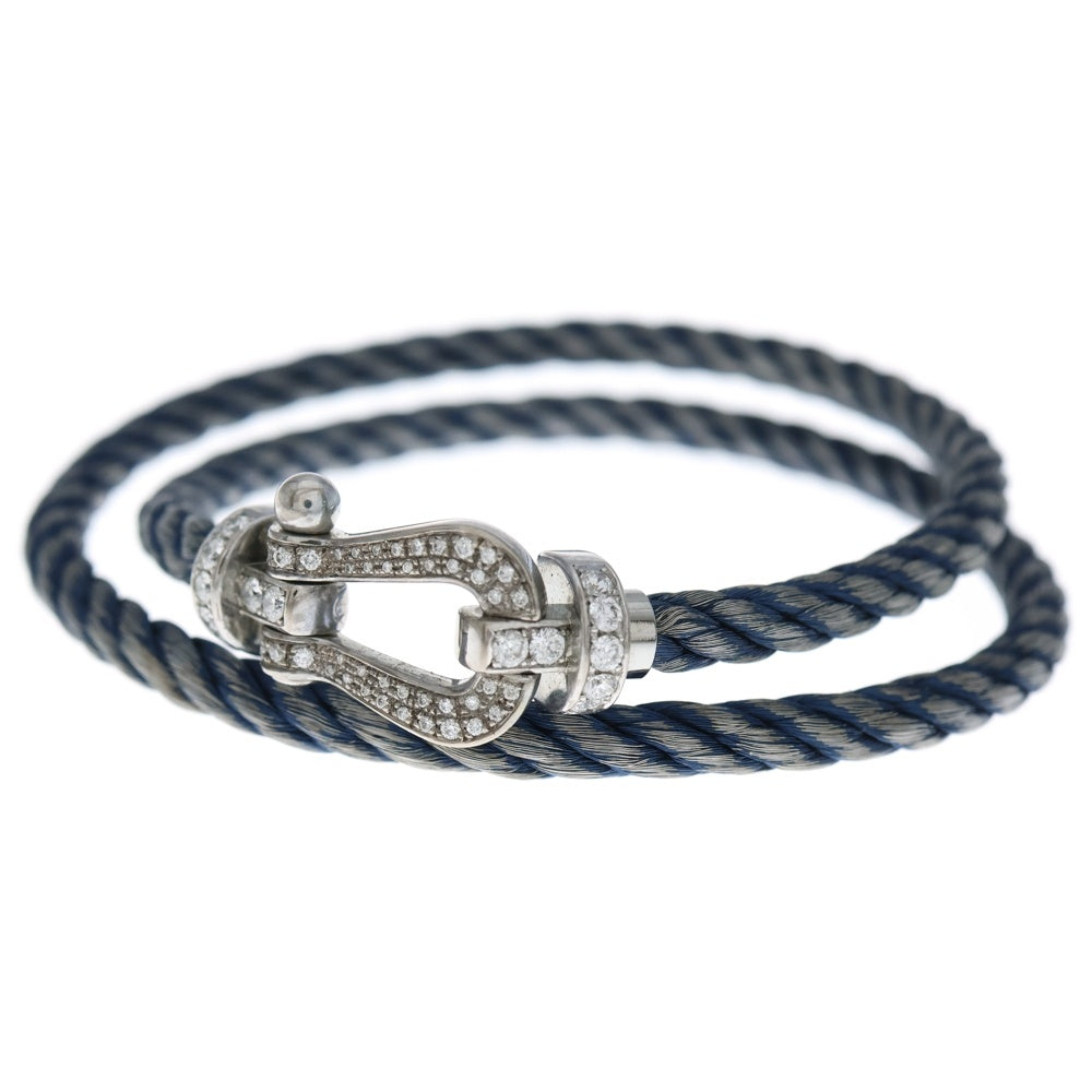 FRED(フレッド) 18KWG DAIA フォース10 ラージモデル アフターダイヤ ブレスレット ホワイトゴールド