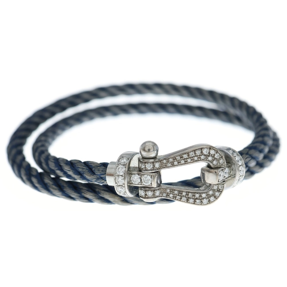 FRED(フレッド) 18KWG DAIA フォース10 ラージモデル アフターダイヤ ブレスレット ホワイトゴールド