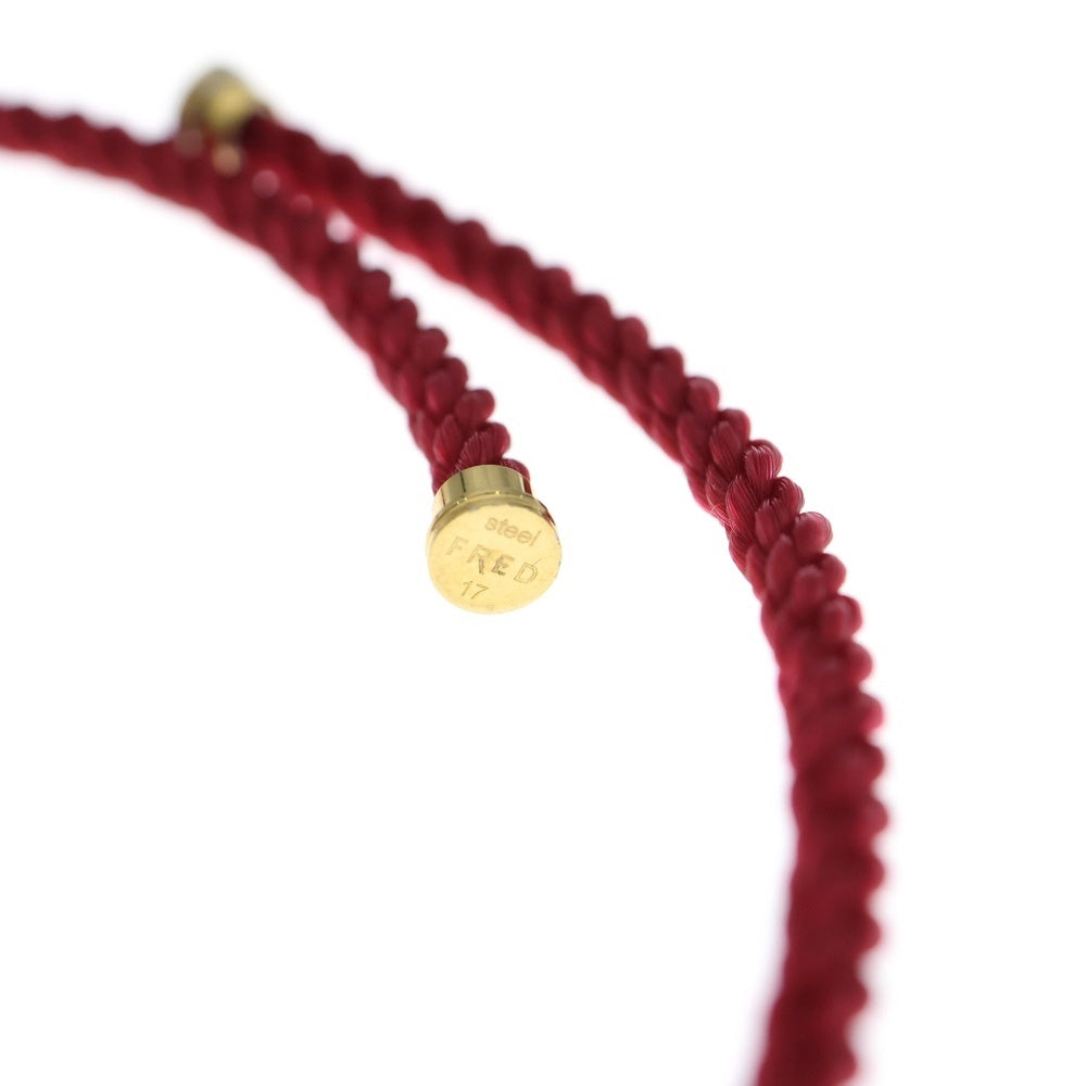 FRED(フレッド) フォース10 スティールケーブル ブレスレット レッド レディース