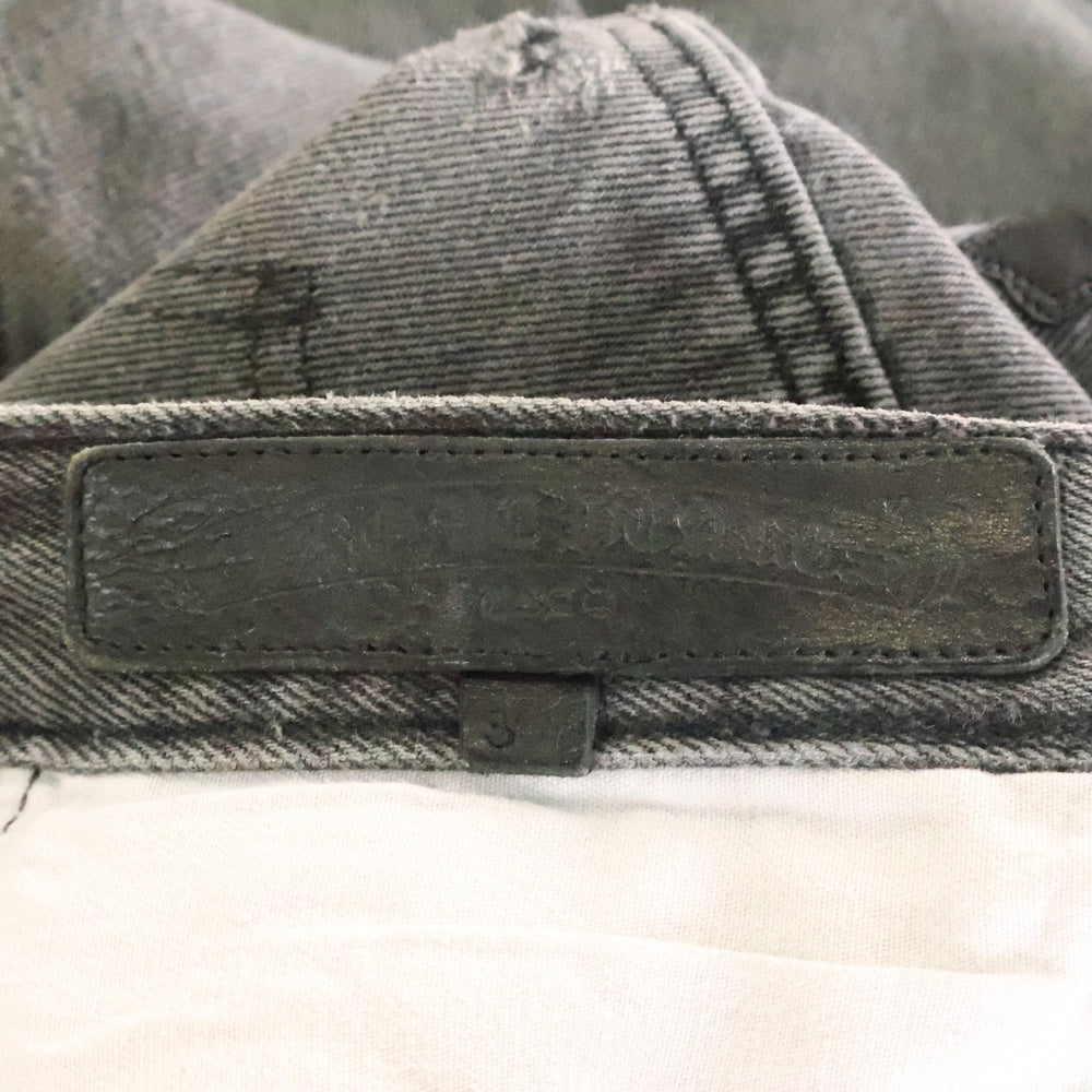 CHROME HEARTS(クロムハーツ) U VNTG JEAN BLK RED TAB クロスパッチ付き501デニムパンツ ブラック
