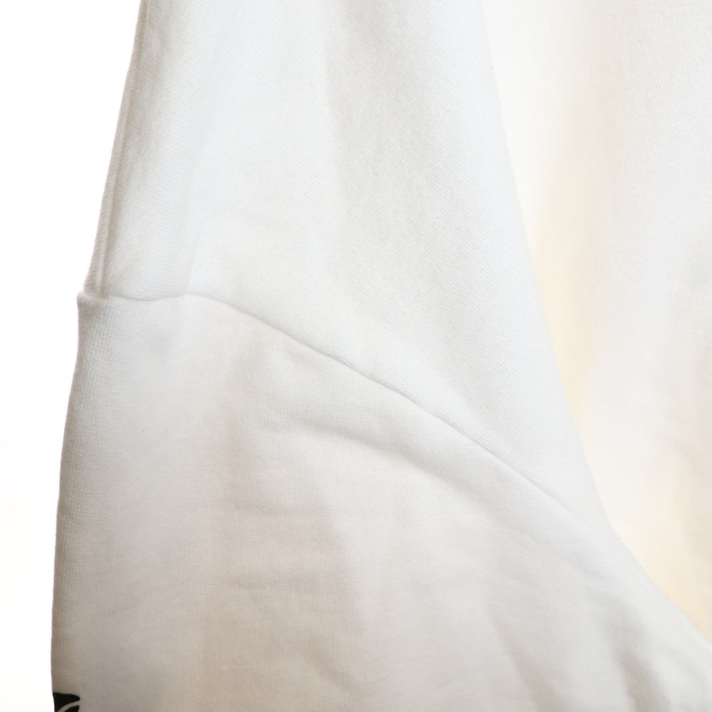 CHROME HEARTS(クロムハーツ) SWTSHRT HD ZIP バックホースシュー 袖フローラルプリント ジップアップフーディーパーカー ホワイト