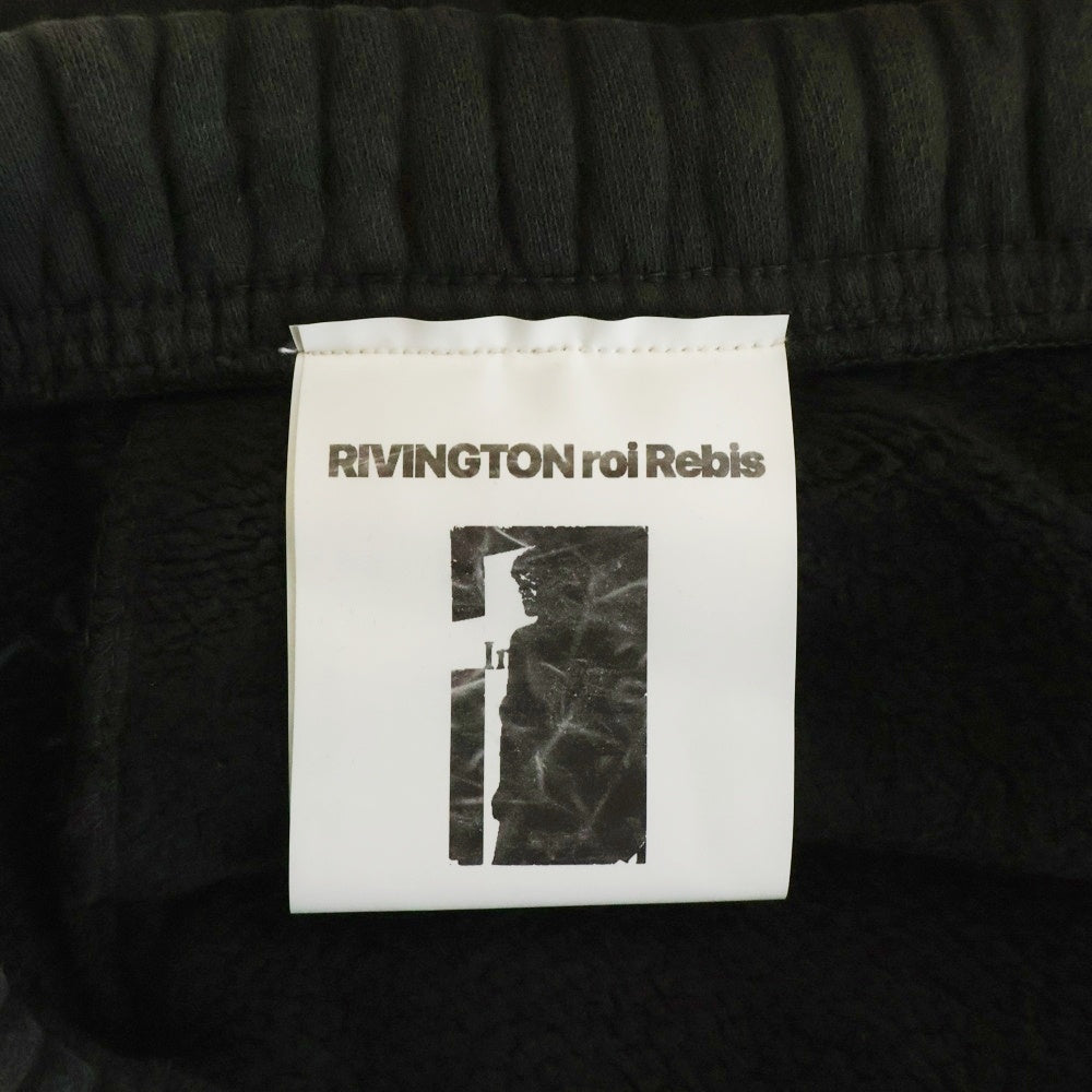 RRR123 RIVINGTON roi Rebis(リヴィントンロイレビス) フロント刺繍 ドローストリング スウェットパンツ グレー
