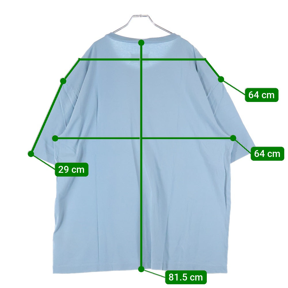 Martin Margiela 8(マルタンマルジェラ) EMBROIDER LOGO TEE S50GC0705 S24567 ロゴプリント半袖Tシャツ カットソー ライトブルー