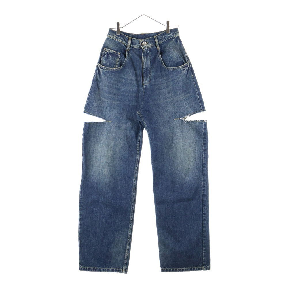 Maison Margiela 0(メゾンマルジェラ) 25AW S51LA0051 カットアウト スラッシュディテールデニムパンツ インディゴ