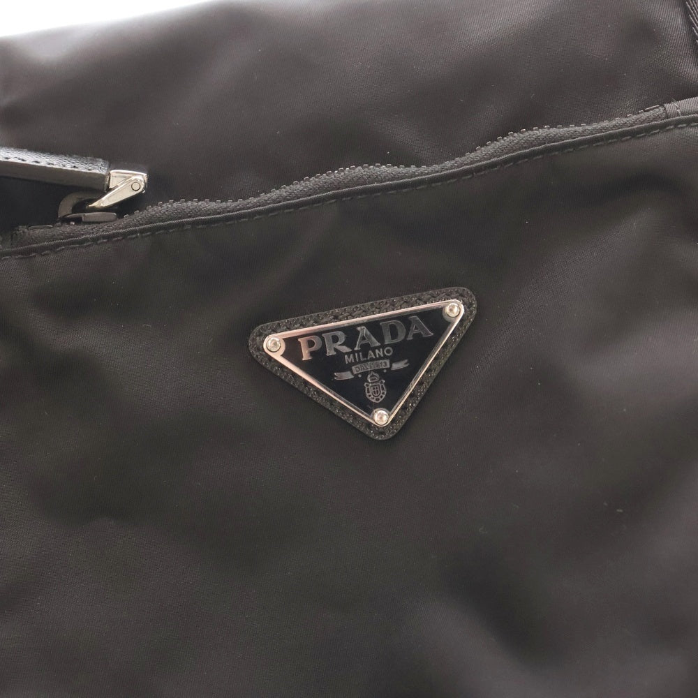 PRADA(プラダ) RE NYLON ナイロン 三角ロゴ レザー 2WAY ボストン バッグ ショルダーバッグ ブラック