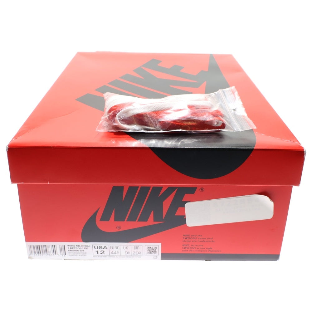 NIKE(ナイキ) WMNS AIR JORDAN 1 HIGH OG DENIM ウィメンズ エアジョーダン1 OG デニム ハイカットスニーカー ホワイト/ブルー US12/29cm DM9036-104 レディース