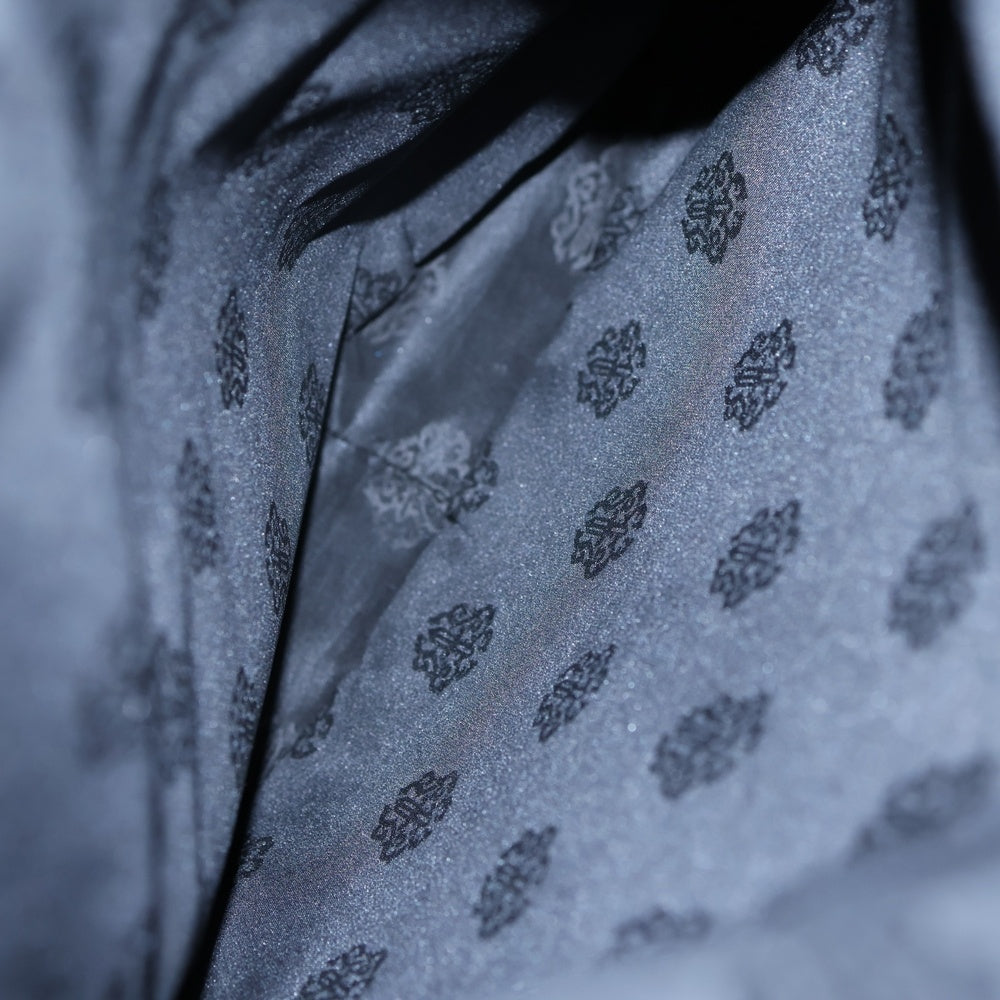 CHROME HEARTS(クロムハーツ) ZIP TOP ジップトップ クロスパッチ レザーショルダーバッグ ブラック