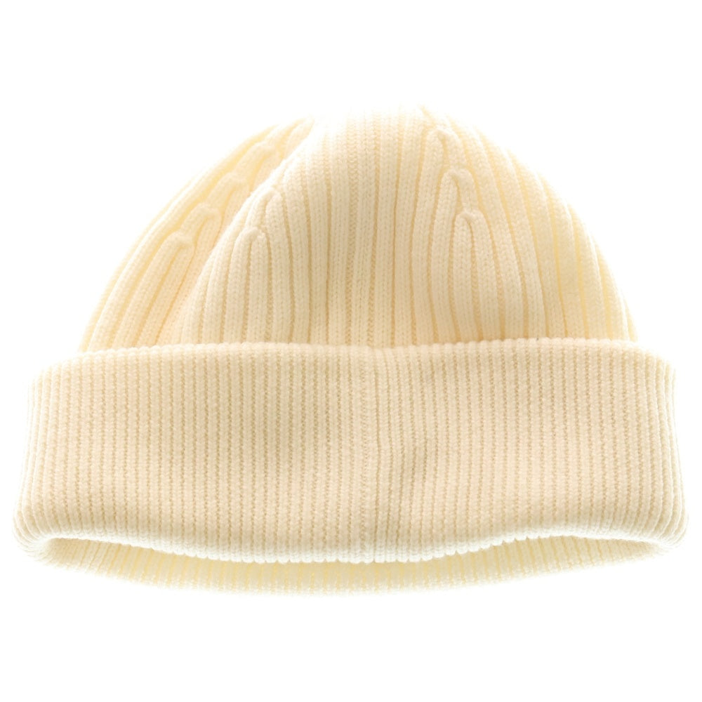 LOEWE(ロエベ) F540257X23 リブ編みウールニット帽子 ニットキャップ ホワイト