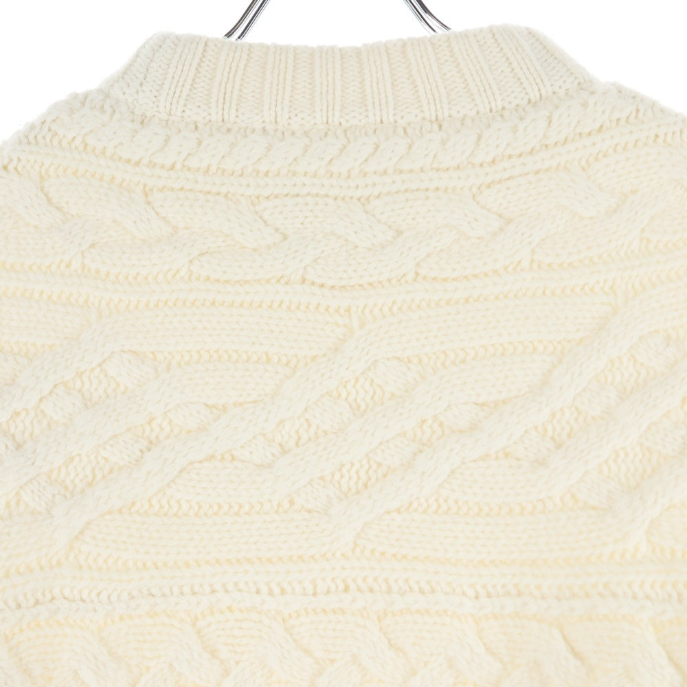 Sacai(サカイ) 22AW モックネックケーブルニット セーター 22-06288 ホワイト