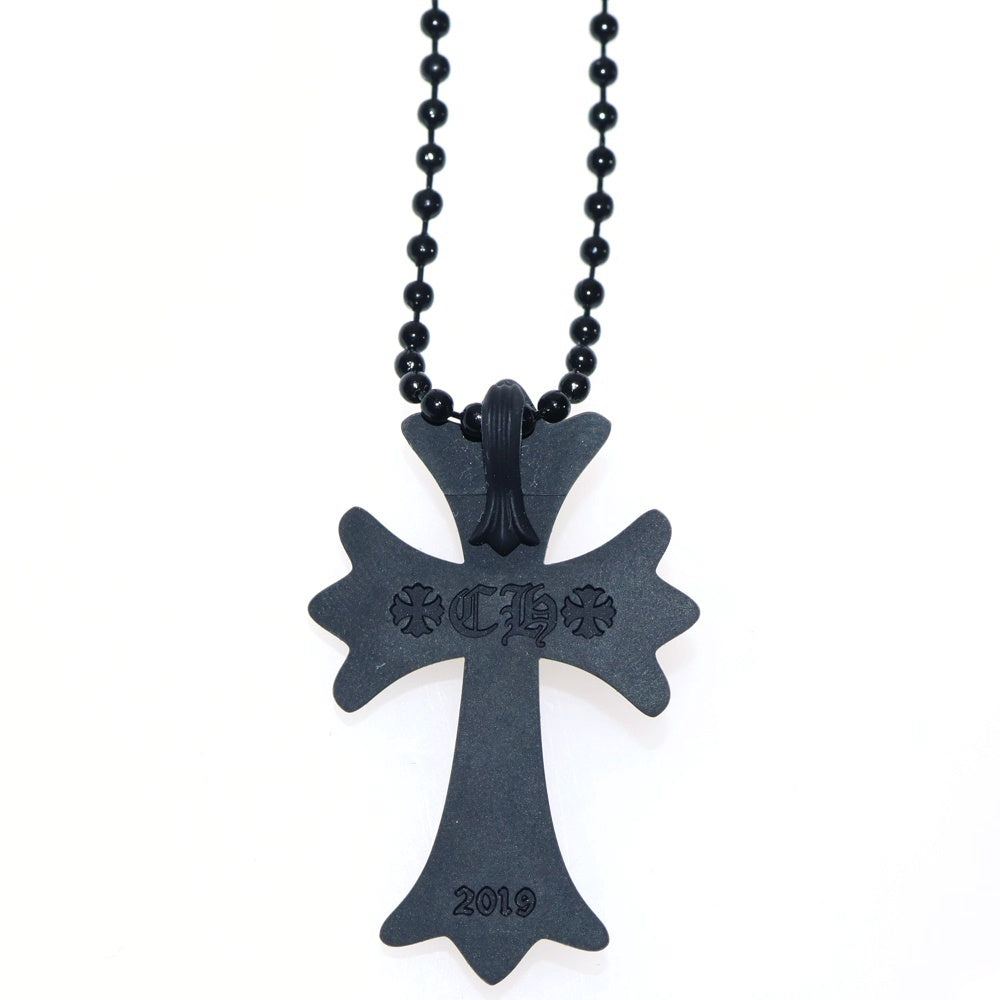 CHROME HEARTS クロムハーツ ラバー クロス ネックレス ブラック CHROME HEARTS クロムハーツ ラバー クロス ネックレス ブラック