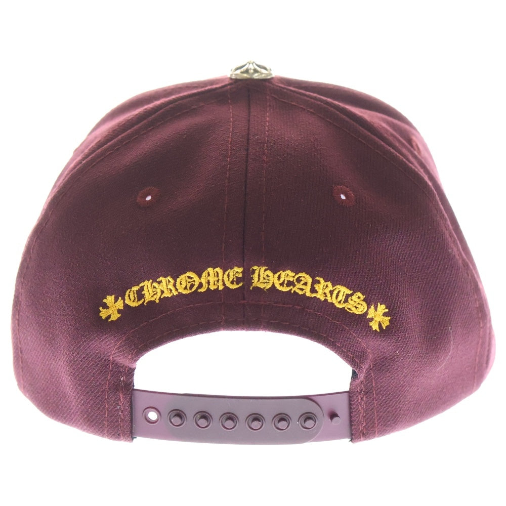 CHROME HEARTS(クロムハーツ) CH HAT CH刺繍ベースボールキャップ ボルドー/イエロー