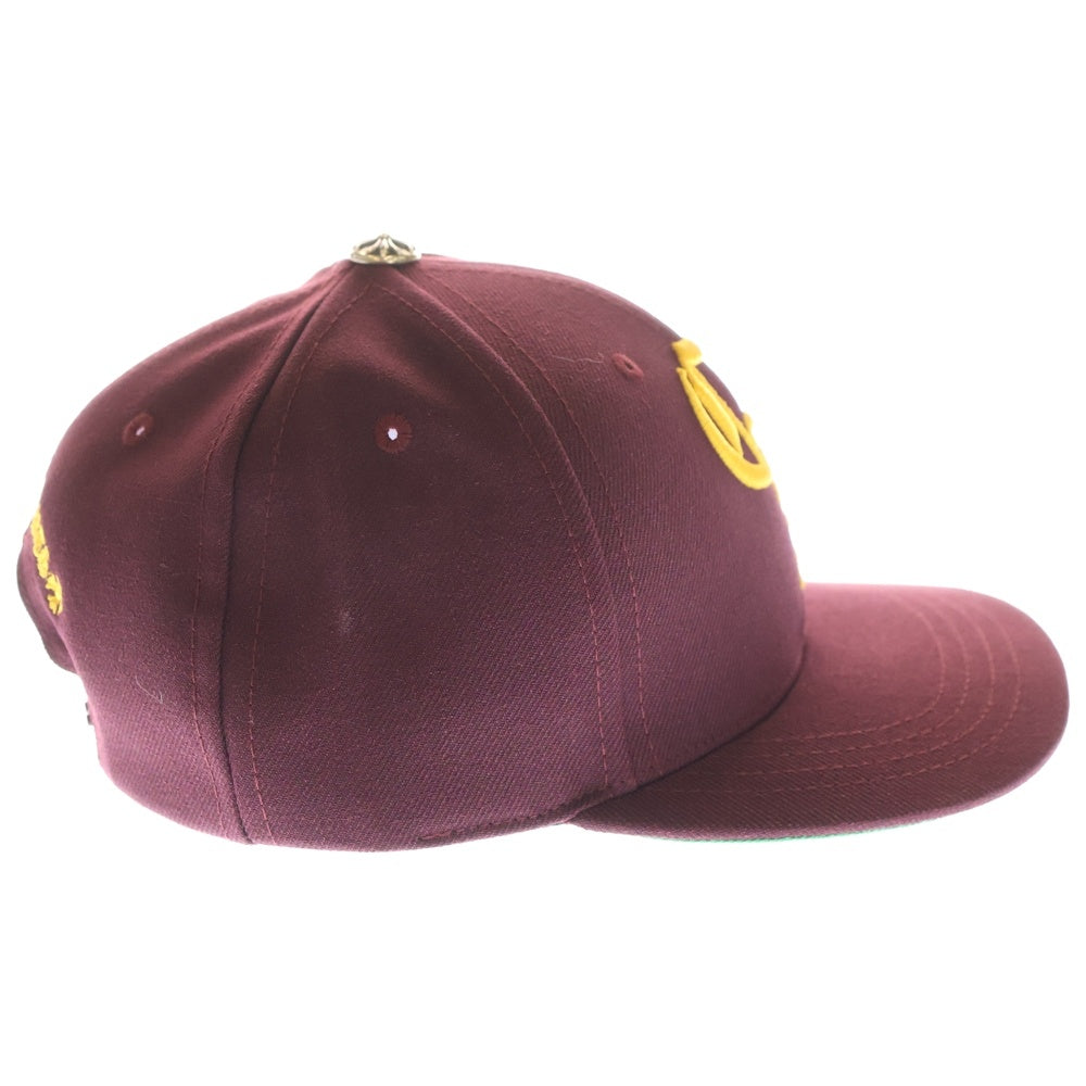 CHROME HEARTS(クロムハーツ) CH HAT CH刺繍ベースボールキャップ ボルドー/イエロー