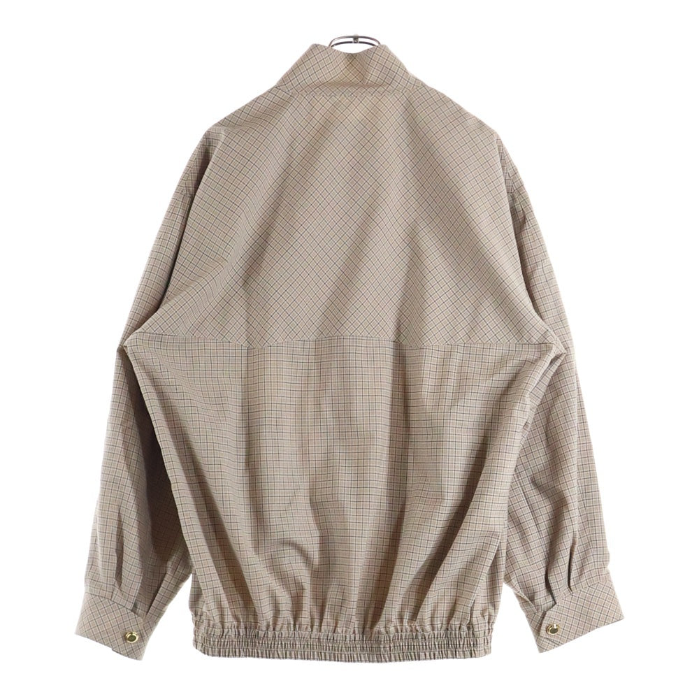 miumiu(ミュウミュウ) 23AW Checked Blouson Jacket チェック バージンウール ブルゾンジャケット ML943 S232 14Q8 ベージュ