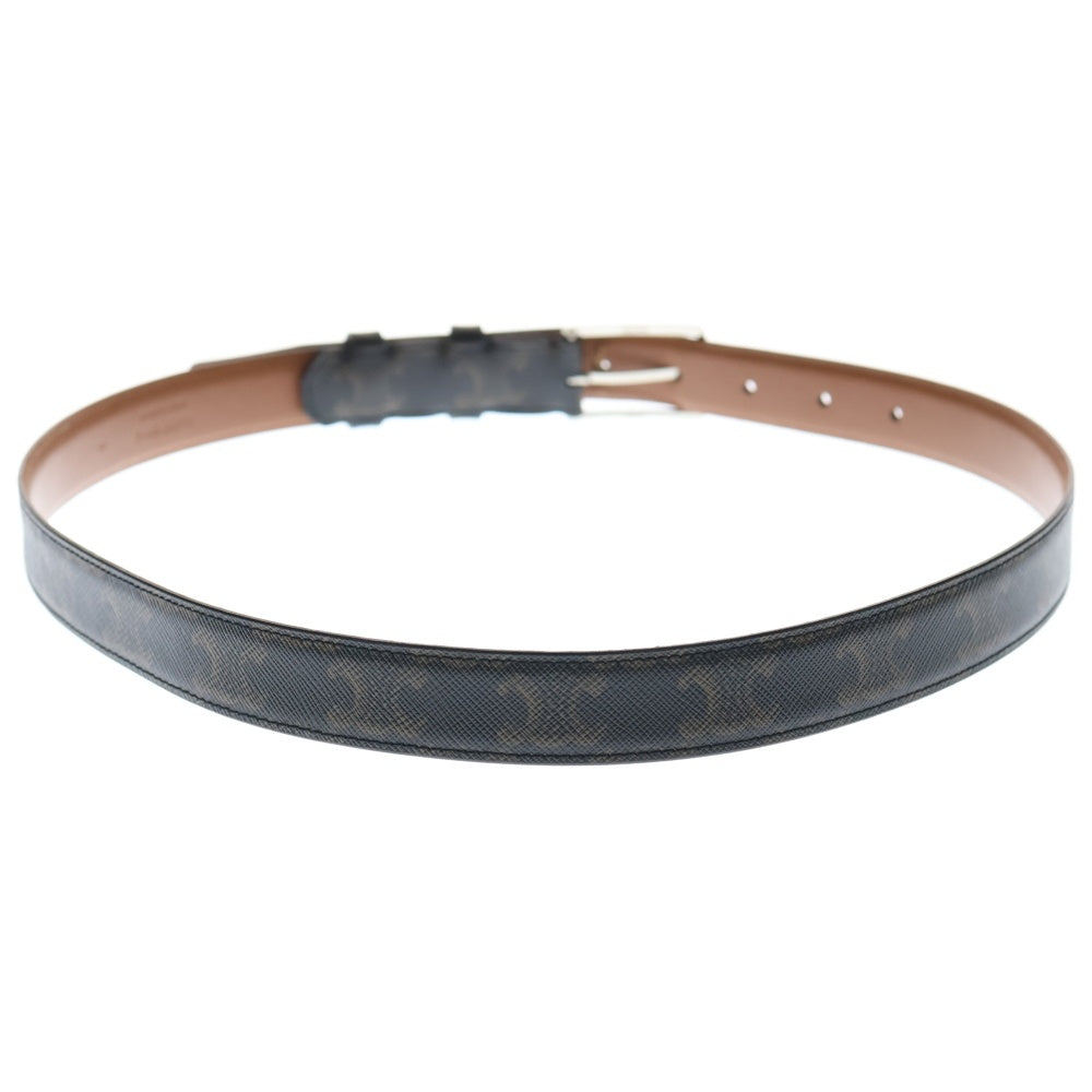 CELINE(セリーヌ) トリオンフキャンバス レザーベルト F-NE-2270 ブラウン