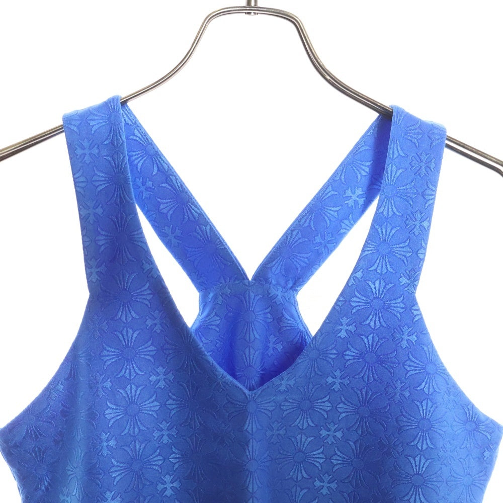 【CHROME HEARTS】リブタンクトップ（レディース） CHROME HEARTS(クロムハーツ) CHプラス総柄リブタンクトップ ブルー