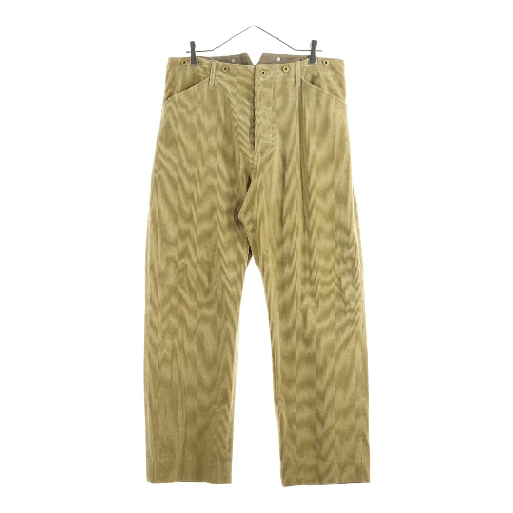 HUMAN MADE(ヒューマンメイド) CORDUROY PANTS ボタンデザイン コーデュロイパンツ ベージュ HM28PT019