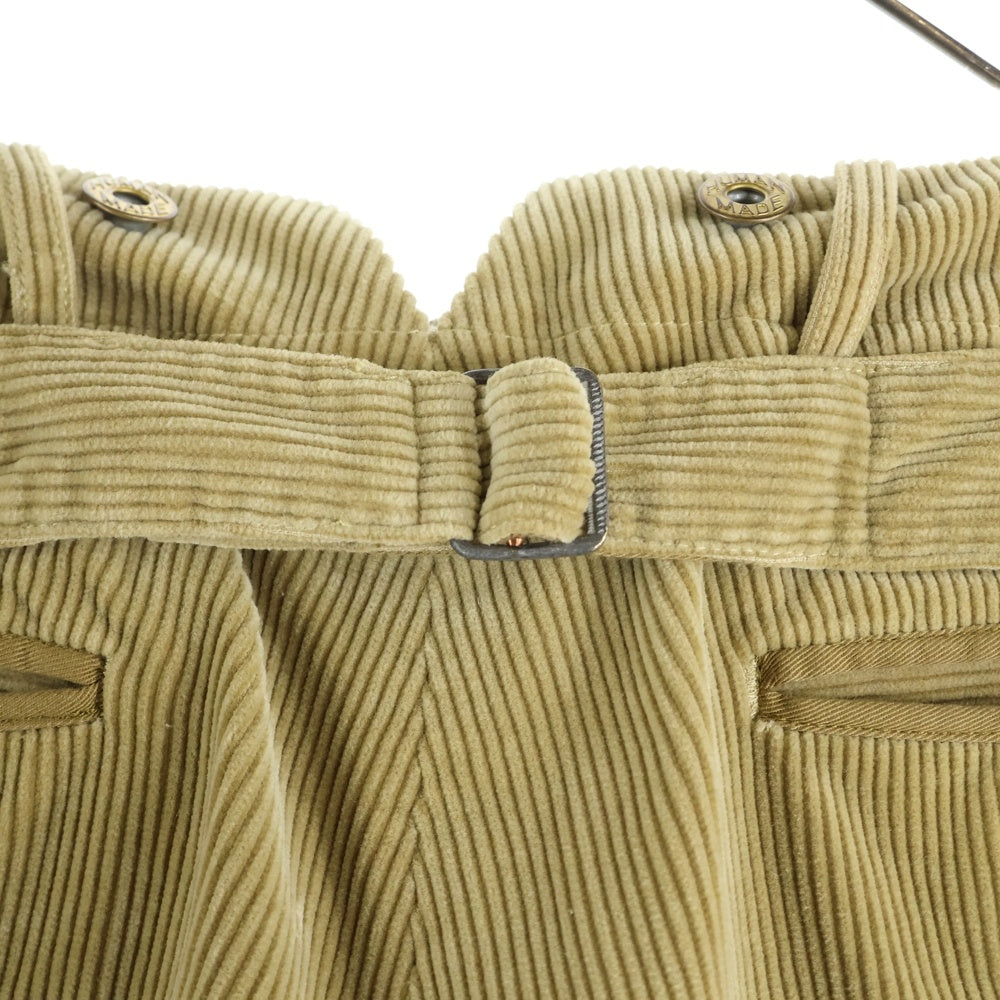 HUMAN MADE(ヒューマンメイド) CORDUROY PANTS ボタンデザイン コーデュロイパンツ ベージュ HM28PT019