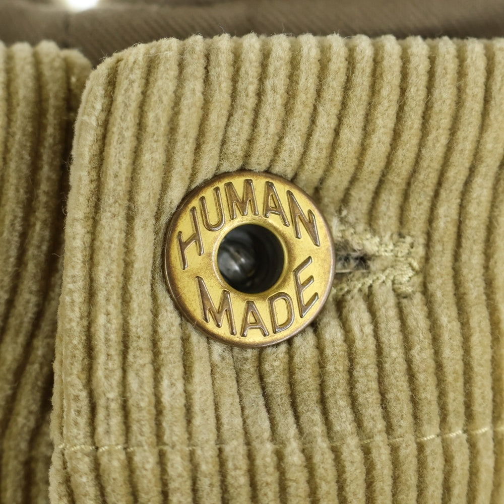 HUMAN MADE(ヒューマンメイド) CORDUROY PANTS ボタンデザイン コーデュロイパンツ ベージュ HM28PT019