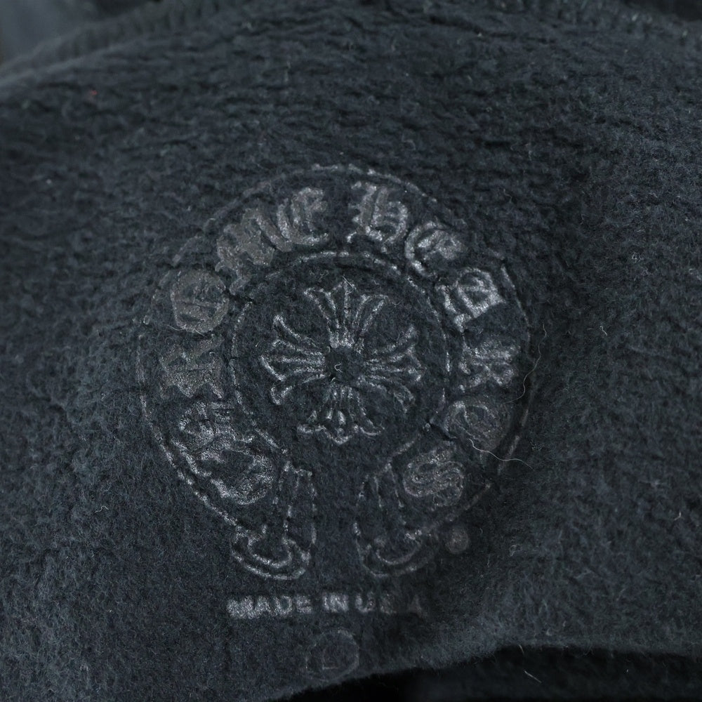 CHROME HEARTS(クロムハーツ) SWTSHRT PLVR 袖フローラルバックホースシュープリントプルオーバーパーカー ブラック/ホワイト