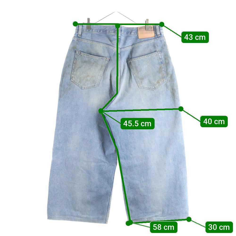 Acne Studios(アクネ ストゥディオズ) SUPER BAGGY FIT JEAN ヴィンテージ加工 スーパーバギーフィットジーンズ ワイドシルエットデニムパンツ インディゴ FN-UX-5PKT000078