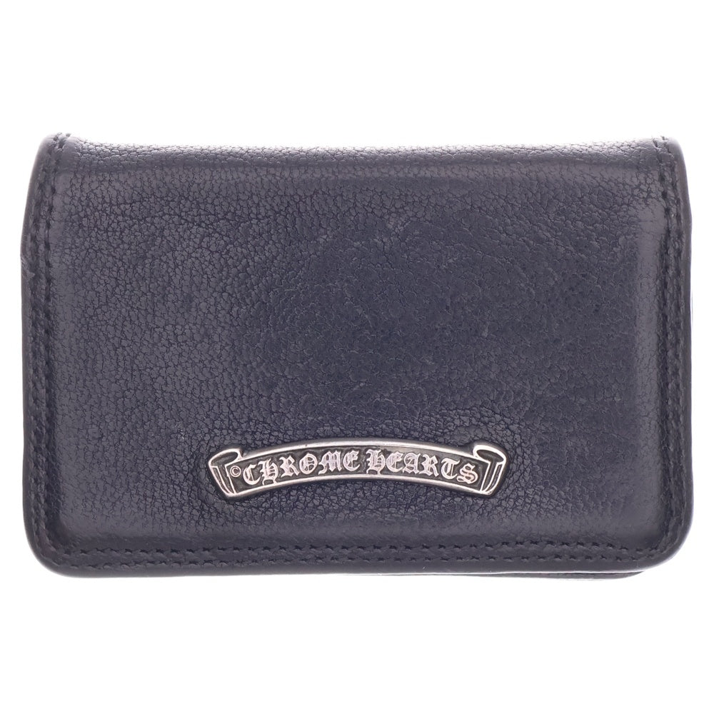 CHROME HEARTS(クロムハーツ) CARD CASE グロメット付きレザーカードケース ブラック/ネイビー