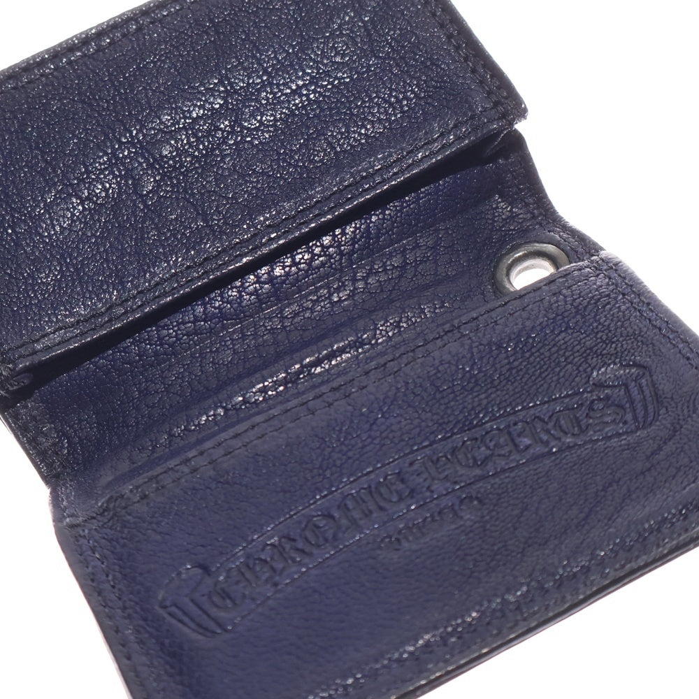 CHROME HEARTS(クロムハーツ) CARD CASE グロメット付きレザーカードケース ブラック/ネイビー