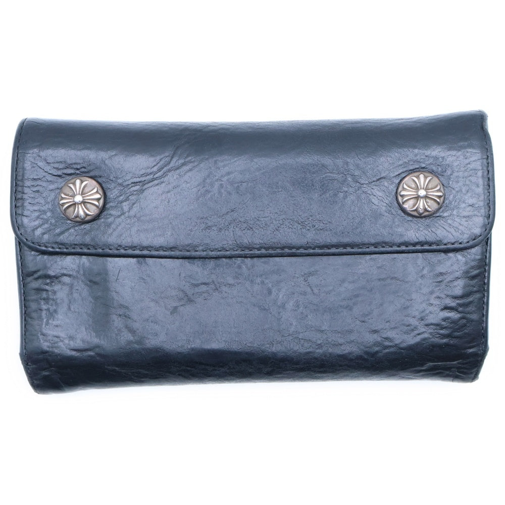 CHROME HEARTS(クロムハーツ) WAVE ウェーブ レザーウォレット 財布 ブラック BCA374