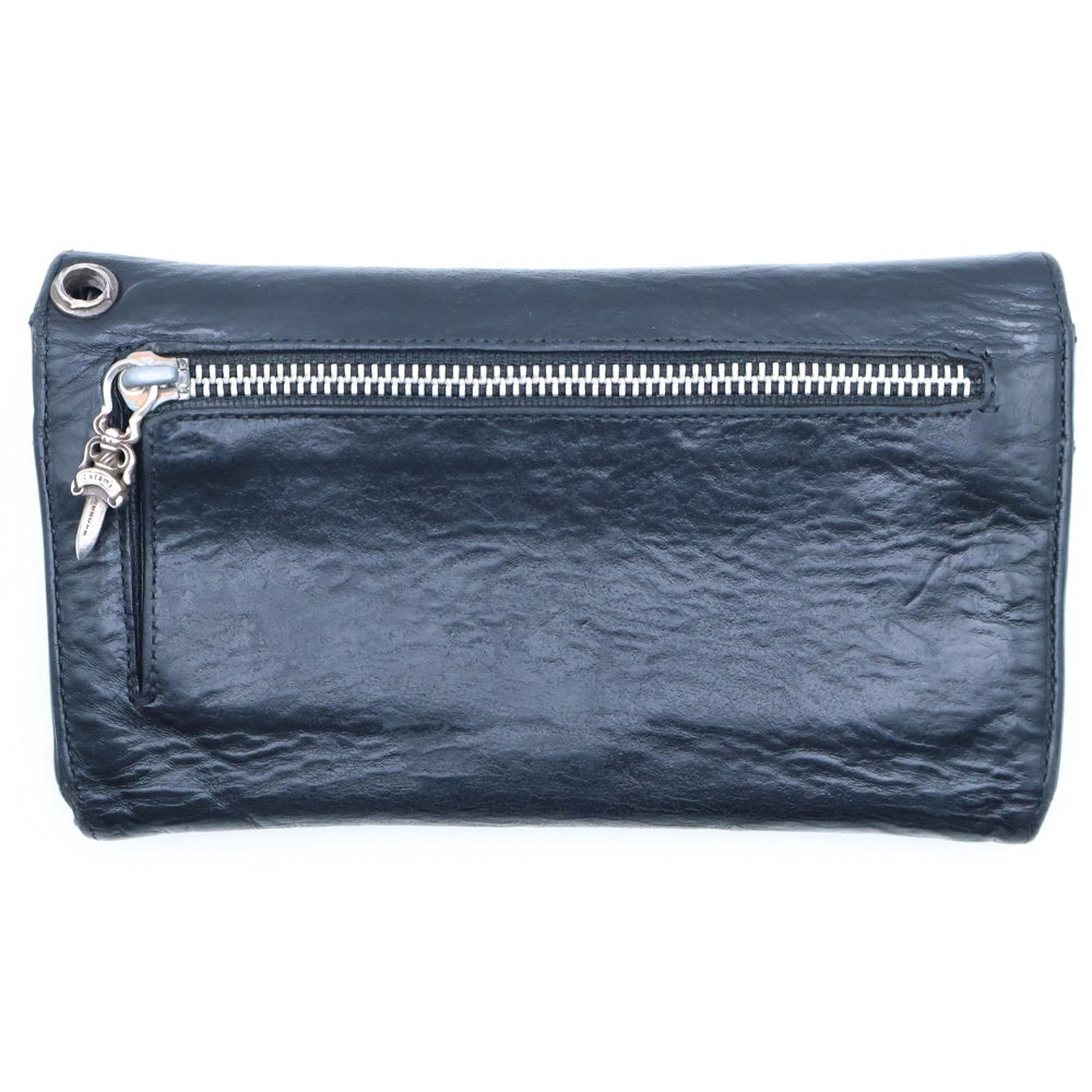 CHROME HEARTS(クロムハーツ) WAVE ウェーブ レザーウォレット 財布 ブラック BCA374