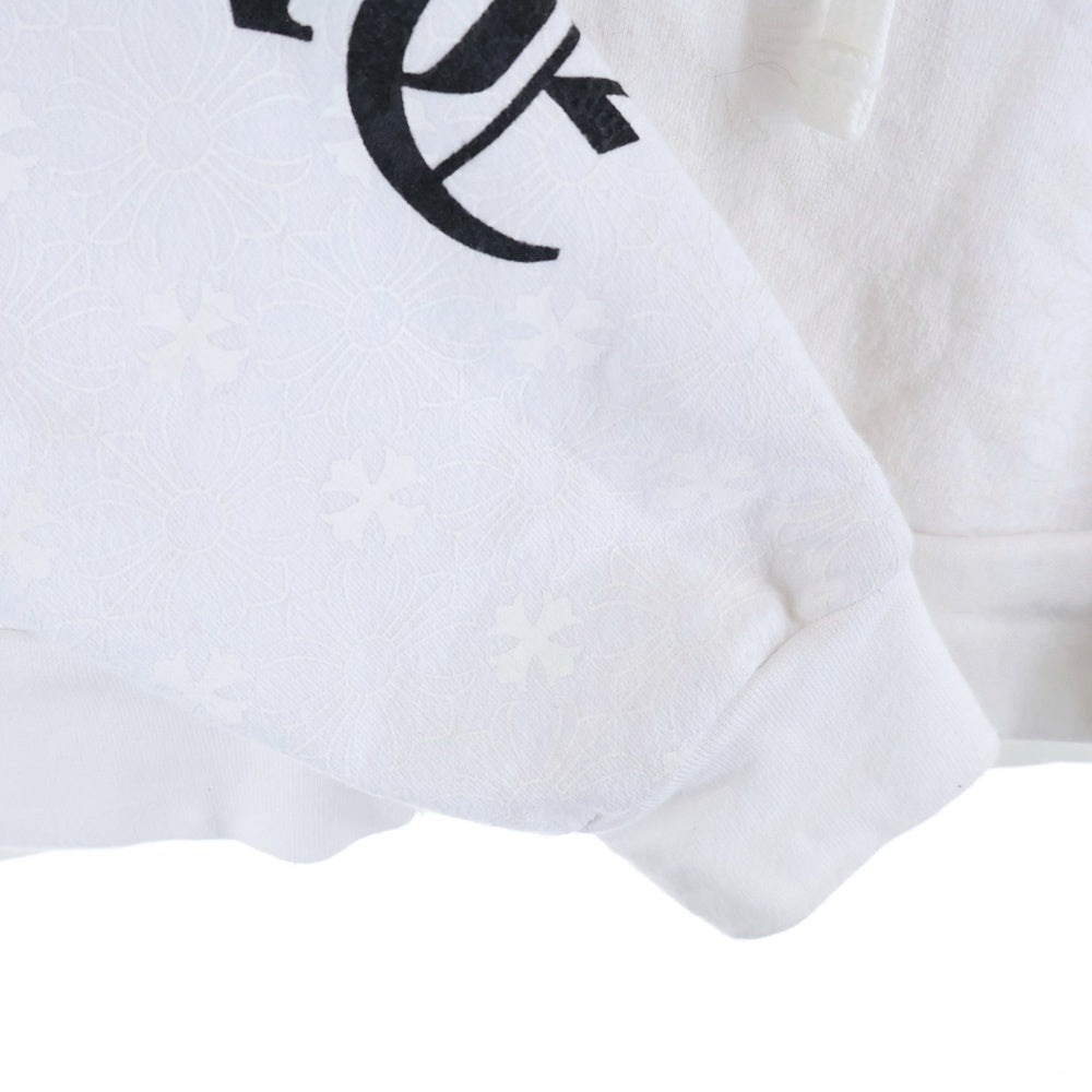 CHROME HEARTS(クロムハーツ) CHプラス総柄バックホースシュープリントジップアップパーカー フーディー ホワイト