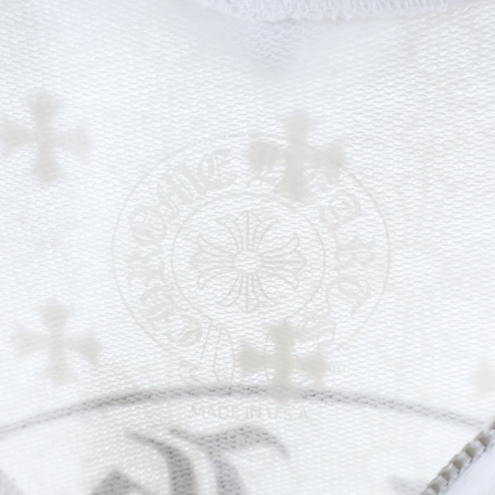 CHROME HEARTS(クロムハーツ) CHプラス総柄バックホースシュープリントジップアップパーカー フーディー ホワイト