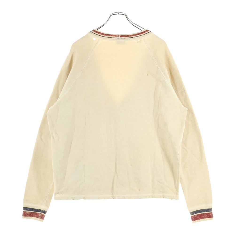 SAINT LAURENT PARIS(サンローランパリ) 635997 YBWM2 クラッシュ加工カーディガン ベージュ