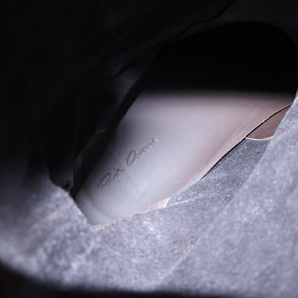 Rick Owens(リックオウエンス) Concordians Calf Pull On Bogun Boot RU02E1838 LWN バイカー コンバット ブーツ ブラウン