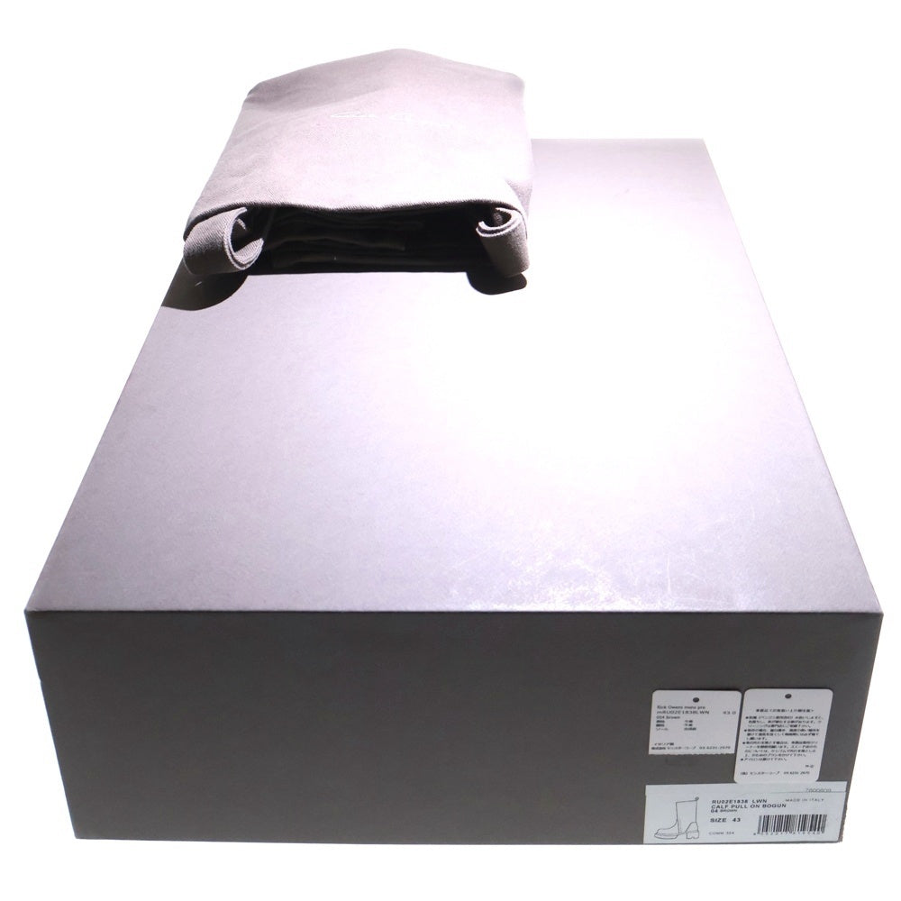 Rick Owens(リックオウエンス) Concordians Calf Pull On Bogun Boot RU02E1838 LWN バイカー コンバット ブーツ ブラウン